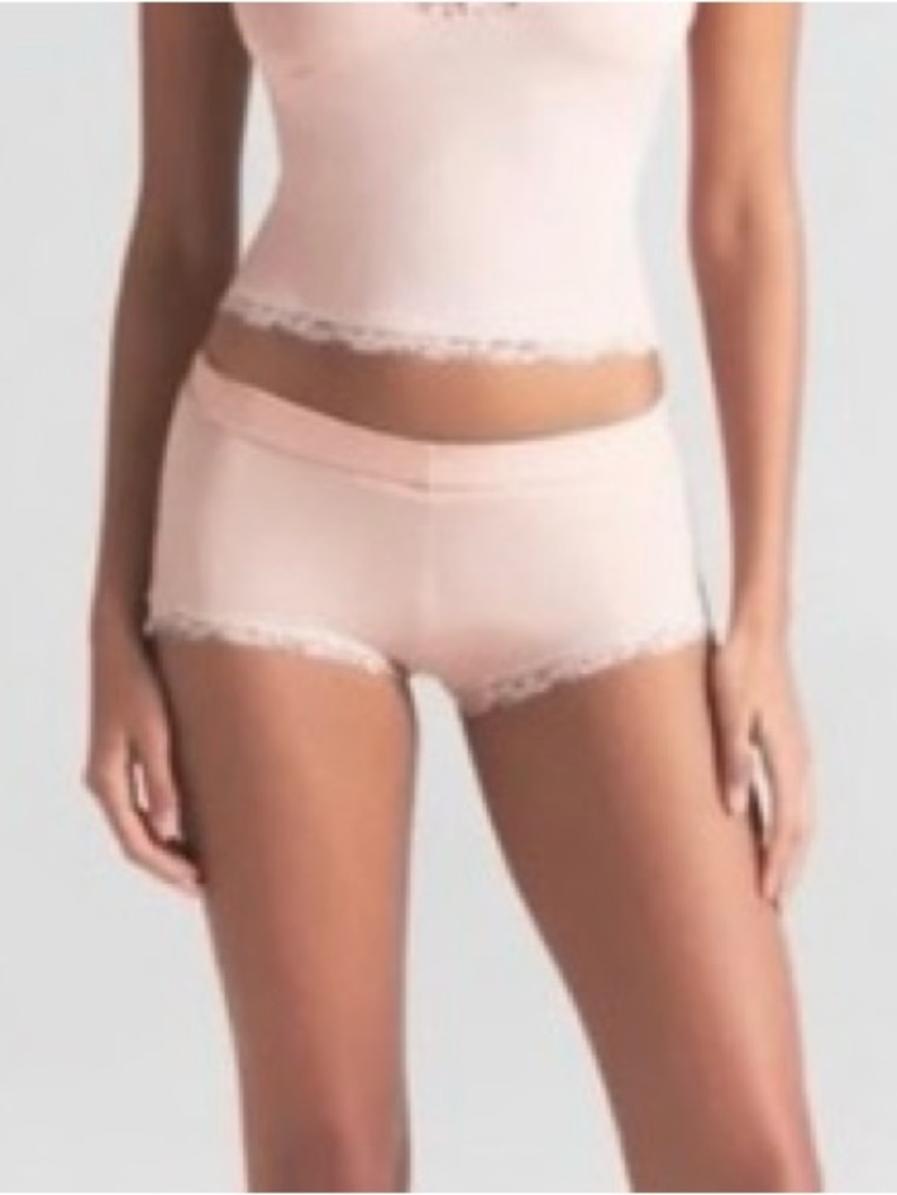🔸SKIMS Cotton Jersey Lace Trim Shorts | M | Primrose | NWT 🏷️
